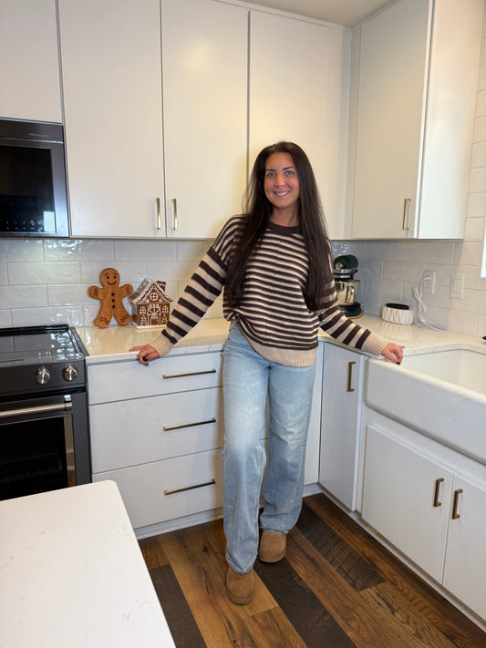 Mocha Lines Sweater