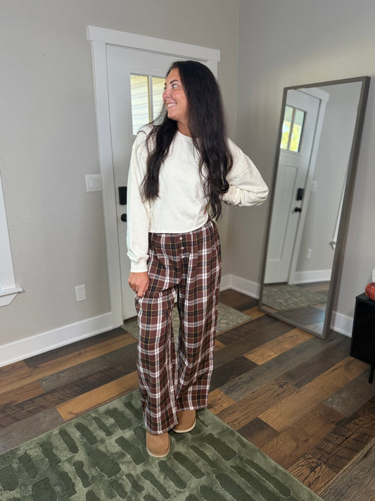 Fireside Flannel Pants (Brown)
