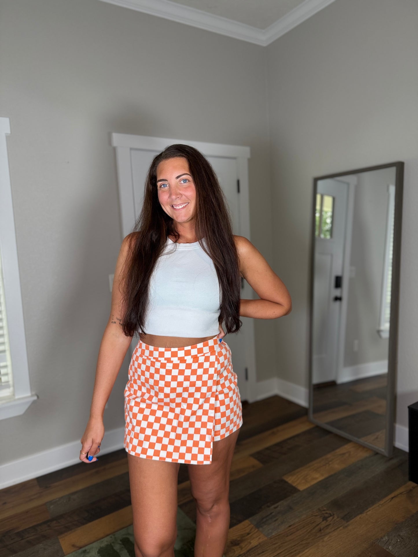 Game Day Checkered Skort