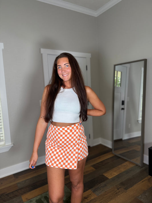 Game Day Checkered Skort