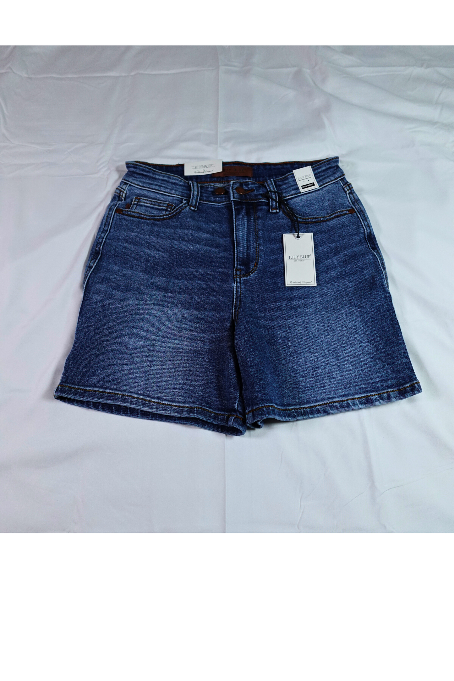 Double Button Denim Shorts