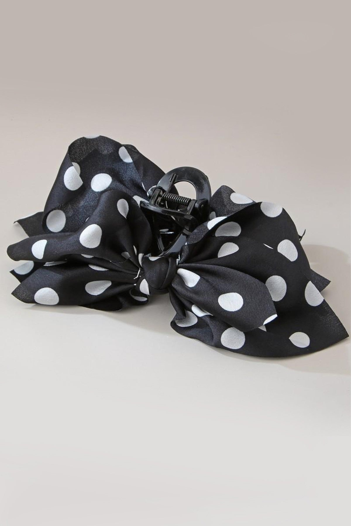 Polka Dot Claw Clip (Black)