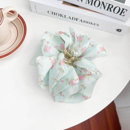 Ditsy Floral Claw Clip (Blue)