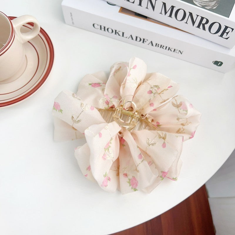 Ditsy Floral Claw Clip (Off White)