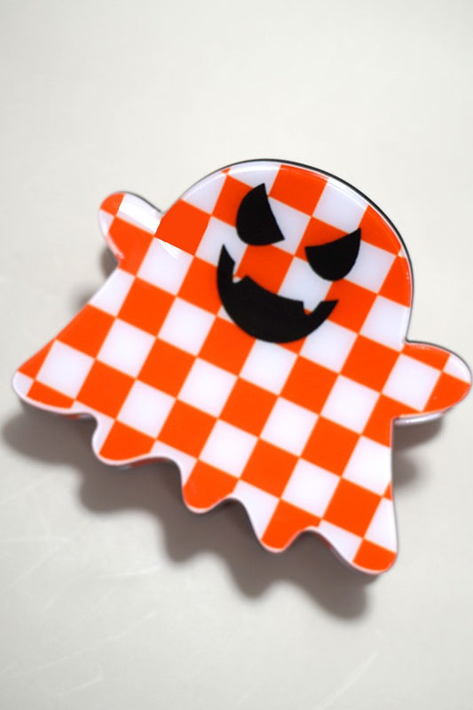 Checkered Ghost Claw Clip