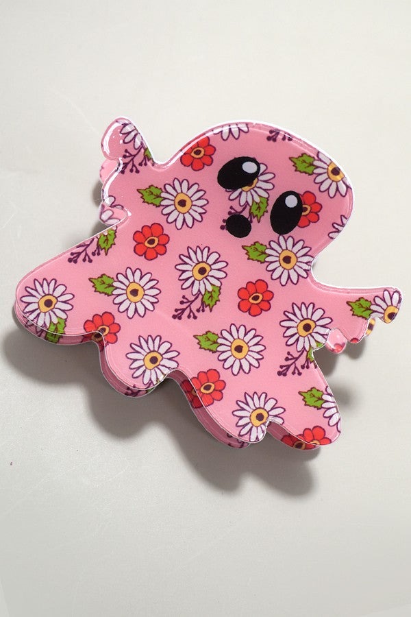 Pink Ghost Claw Clip