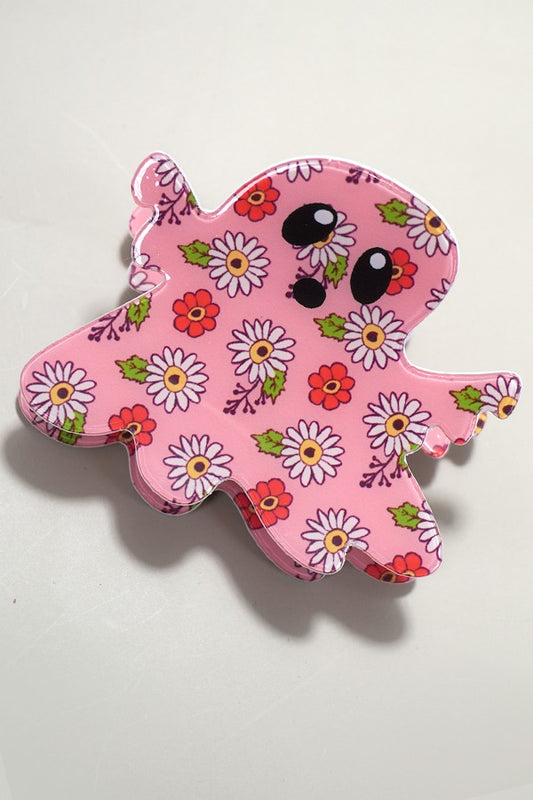 Pink Ghost Claw Clip