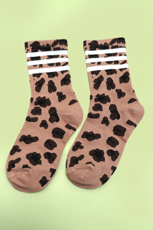 Leopard Crew Socks